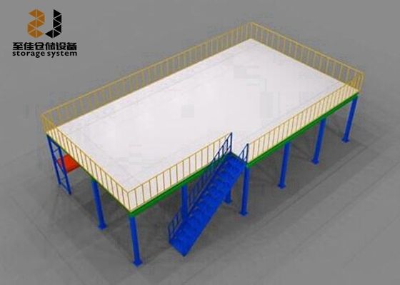 Powder Coating Industrial Mezzanine Floors / Structural Mezzanine Floor Manufacturer