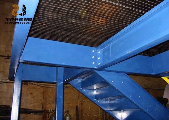 Custom Industrial Mezzanine Floors 500kg/sqm-1500kg/sqm Office Mezzanine Structures