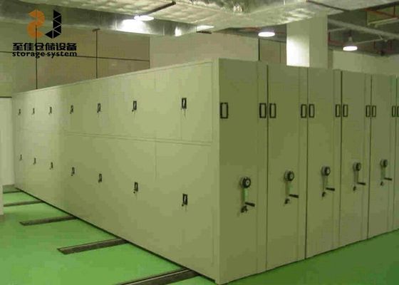 Anti Tilt Mechanism Mobile Archive Shelving Systems For Library / School