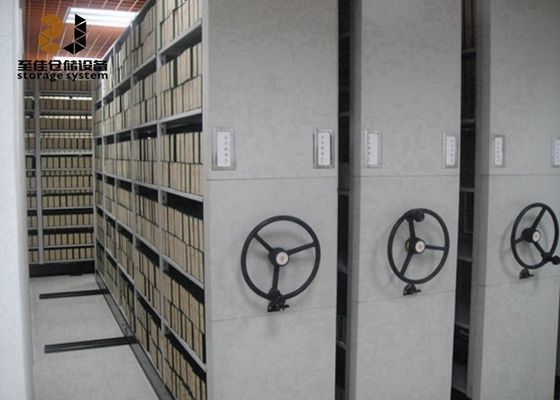 Grey Mobile Shelving Systems / High Density Filing Cabinet Systems Office