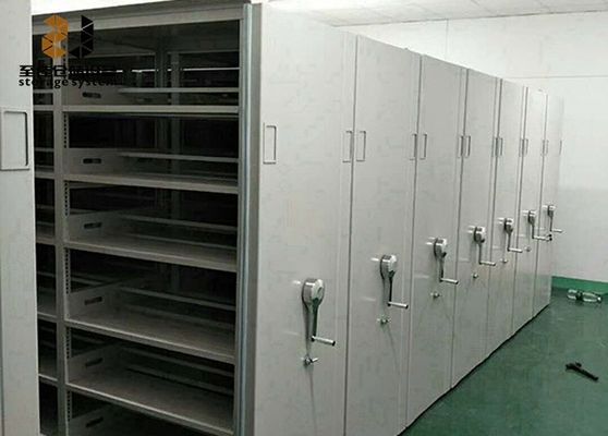3-Point Key Lock Mobile Shelving Unit For Museum / Hospital