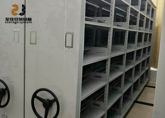 3-Point Key Lock Mobile Shelving Unit For Museum / Hospital